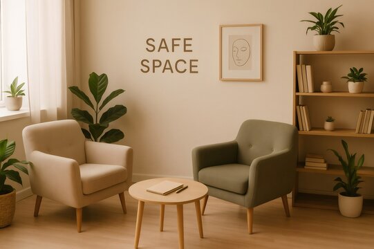 Safe therapy space with calming environment